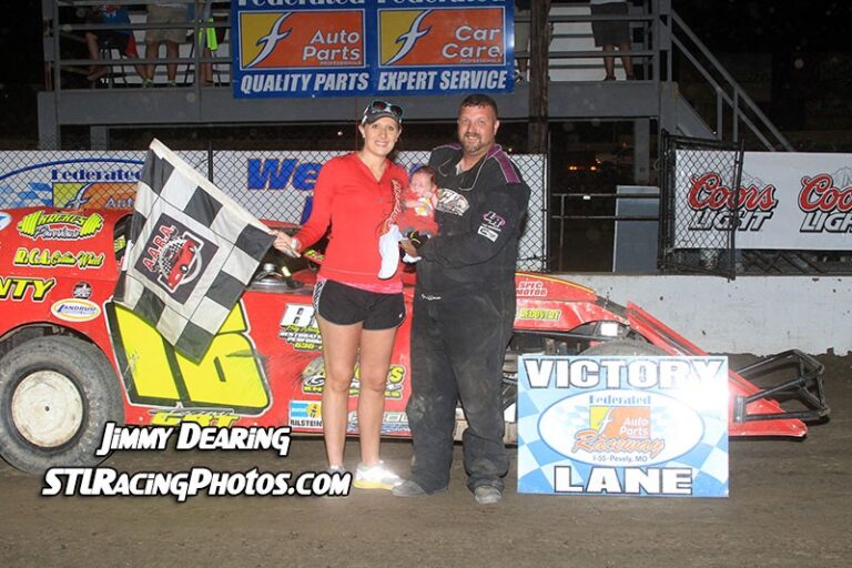 August 2nd, 2014: Rusty Griffaw takes Federated Auto Parts Raceway at I-55 Modified win!