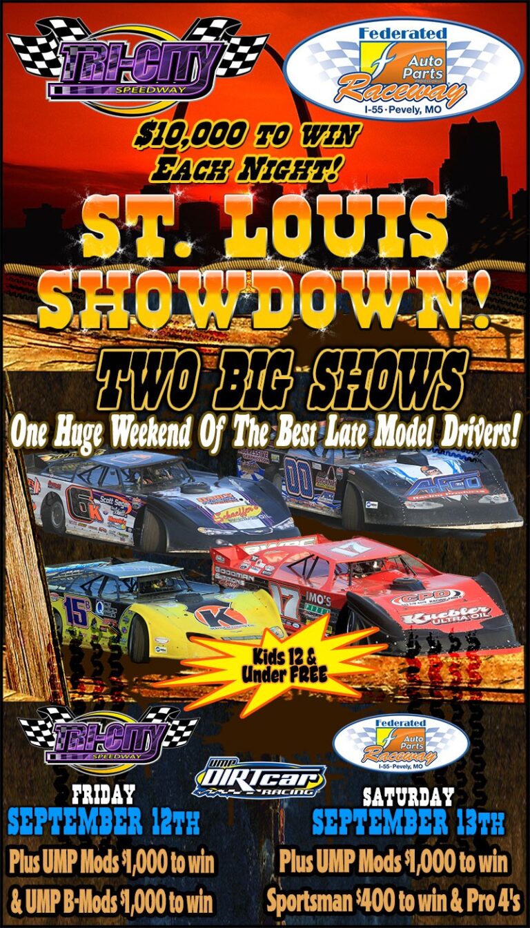 St. Louis Showdown set for Sept 12th & 13th at Tri-City Speedway & Federated I-55 Raceway!