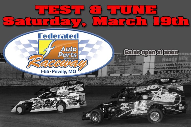 Test & Tune scheduled for Saturday, March 19th is canceled due to weather!