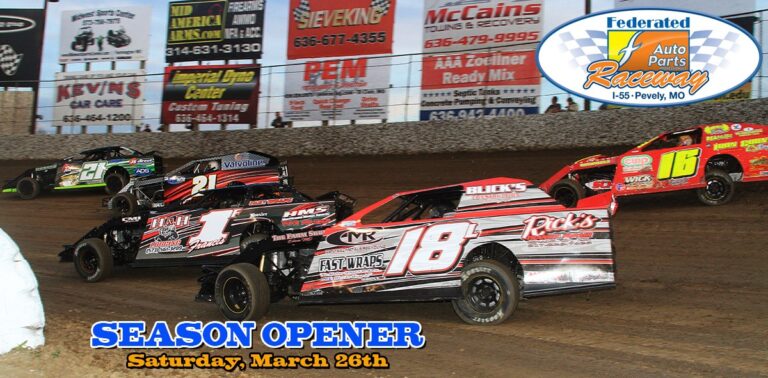 2016 race season starts this Saturday, March 26th at Federated Auto Parts Raceway at I-55!