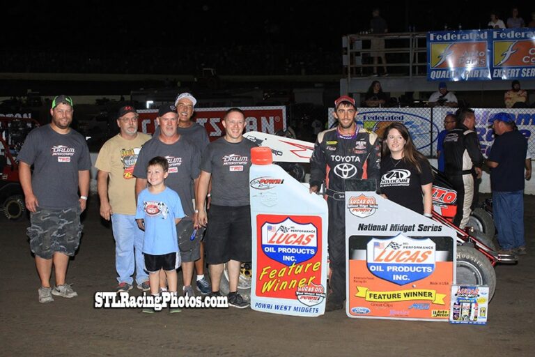 Zach Daum takes POWRi Midget feature win at Federated Auto Parts Raceway at I-55’s Ironman!