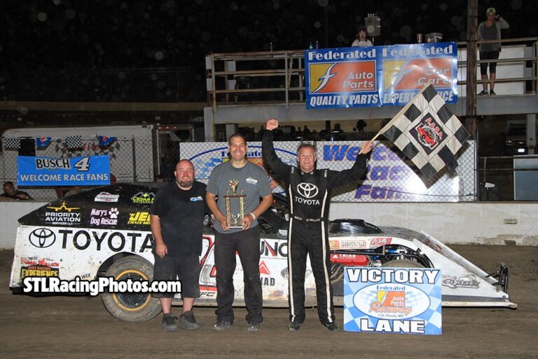 Michael Kloos, Kenny Wallace, Brett Korves, Troy Medley & Dallas Lugge take wins at Federated Auto Parts Raceway at I-55!