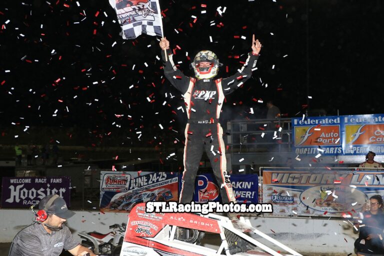 Alex Bright Victorious at Federated Auto Parts Raceway at I-55 in POWRi WAR/Xtreme Outlaw Event