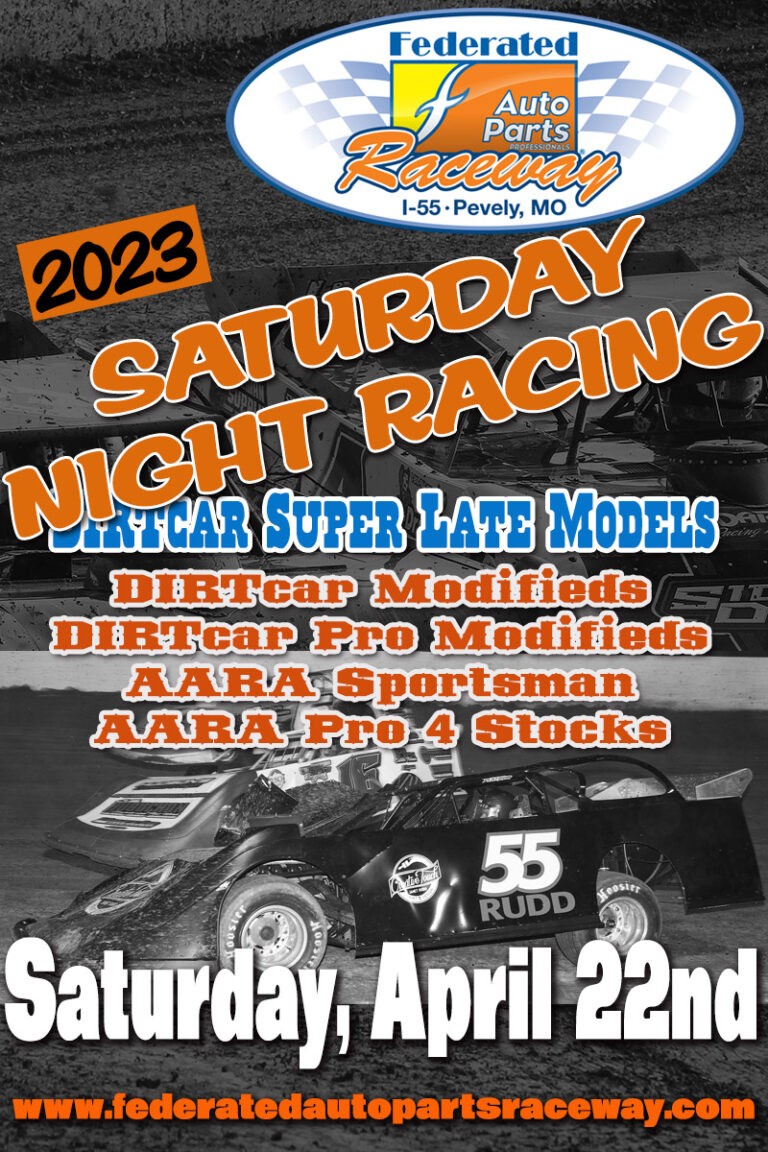 Racing info for April 22nd, 2023!