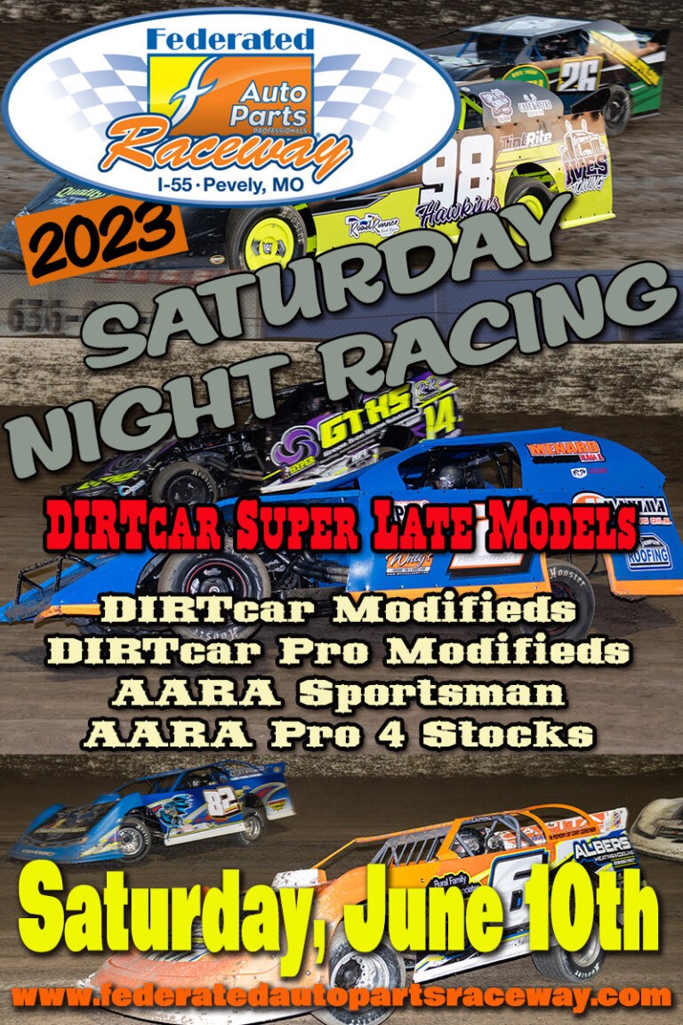 Racing info for Saturday, June 10th